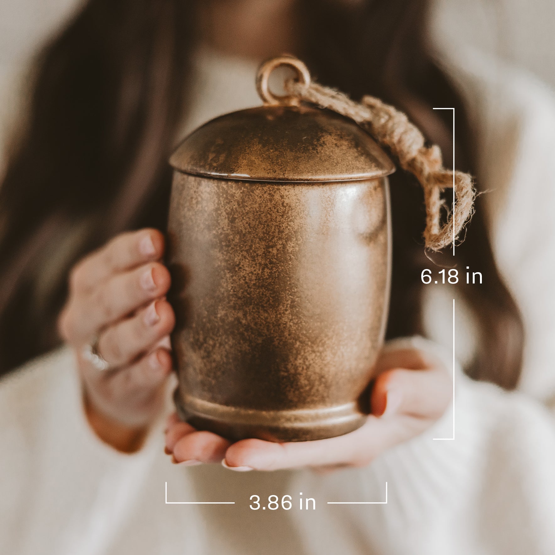 Holiday Soy Candle - Antique Gold Bell Jar - 13.5 oz