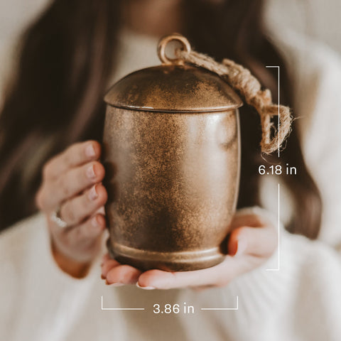 Holiday Soy Candle - Antique Gold Bell Jar - 13.5 oz