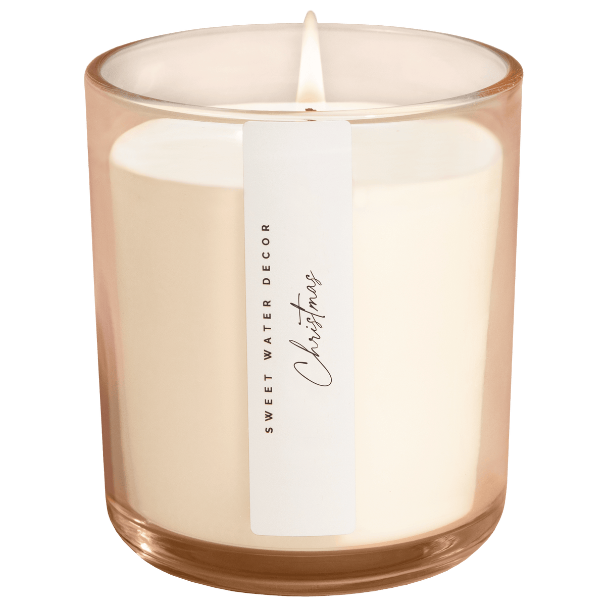 Christmas Soy Candle - Tinted Glass Jar - 12 oz