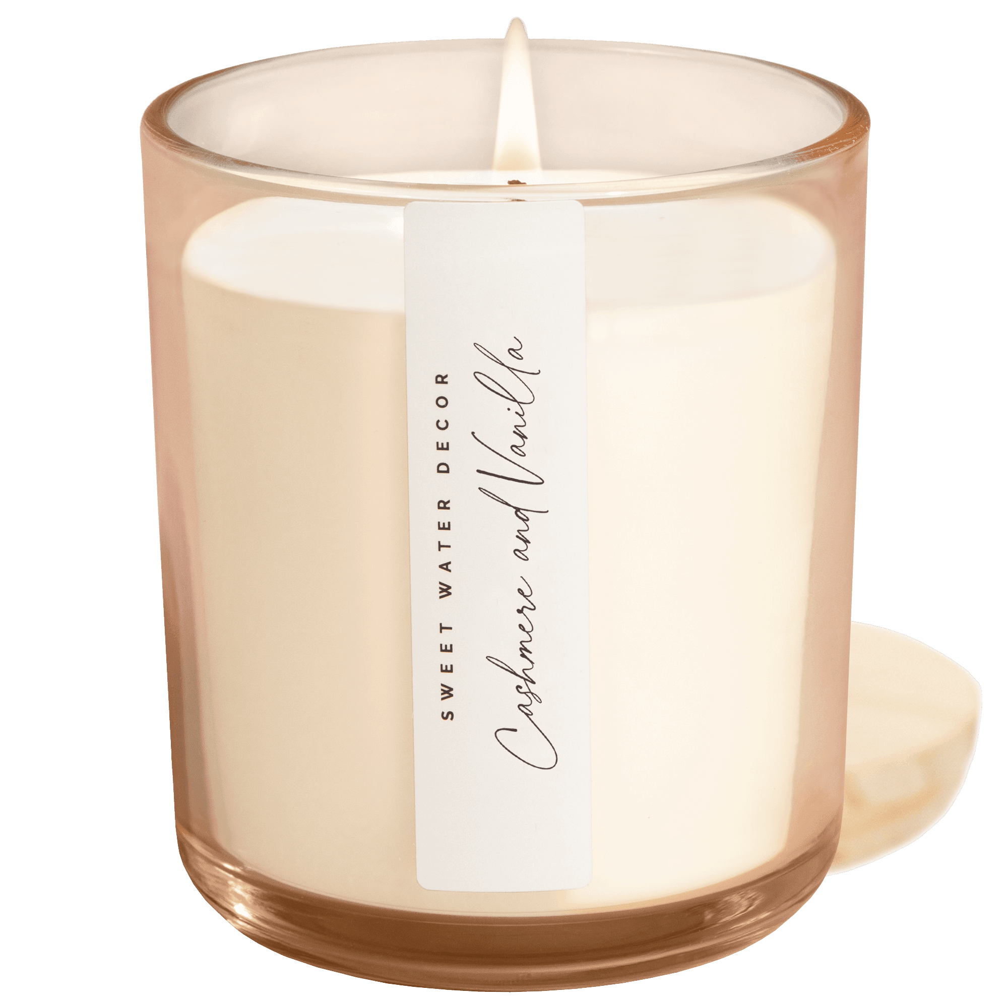 Cashmere and Vanilla Soy Candle - Tinted Glass Jar - 12 oz