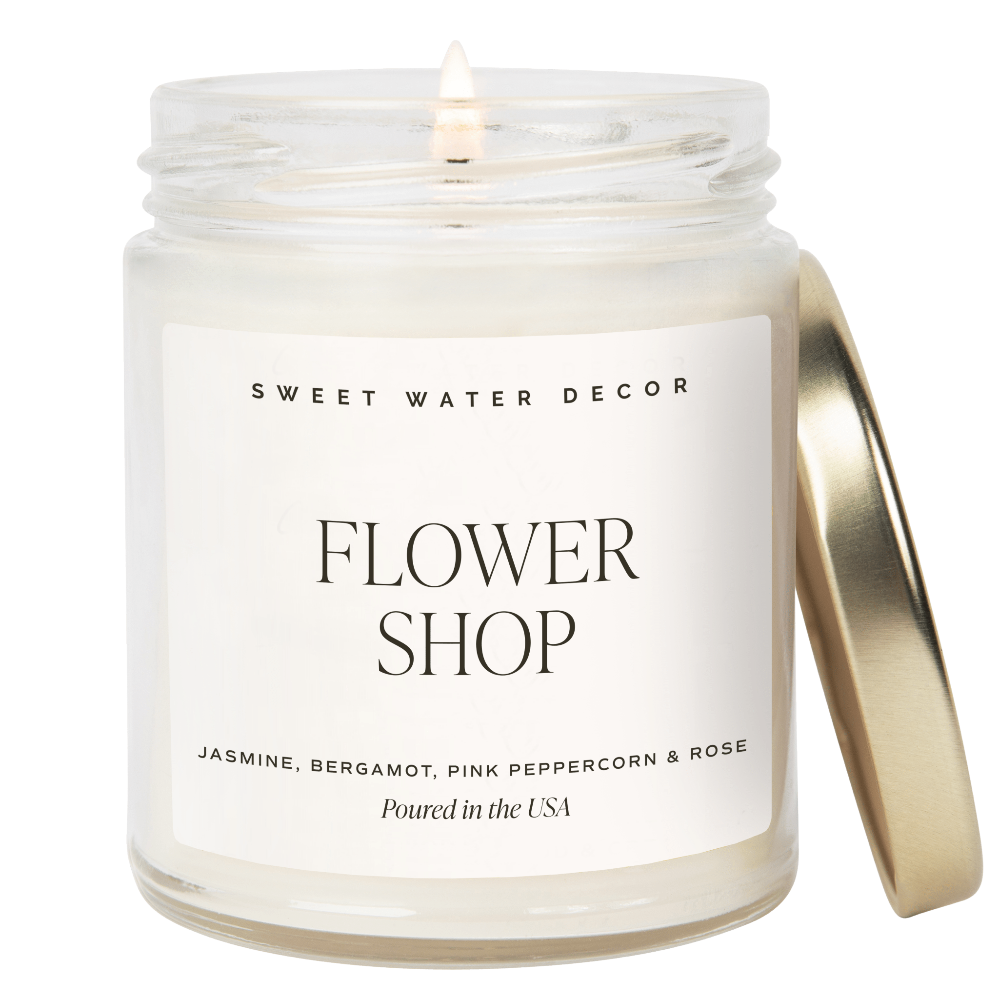 Flower Shop Soy Candle - Clear Jar - 9 oz in - Candles photo