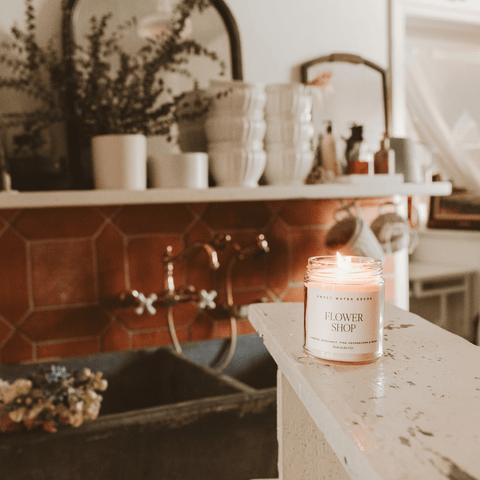 Flower Shop Soy Candle - Clear Jar - 9 oz in - Candles photo