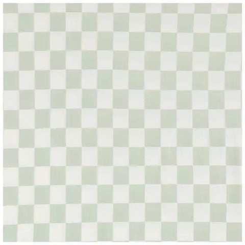 Leaf Green & White Checkered Nursing Pillow Cover