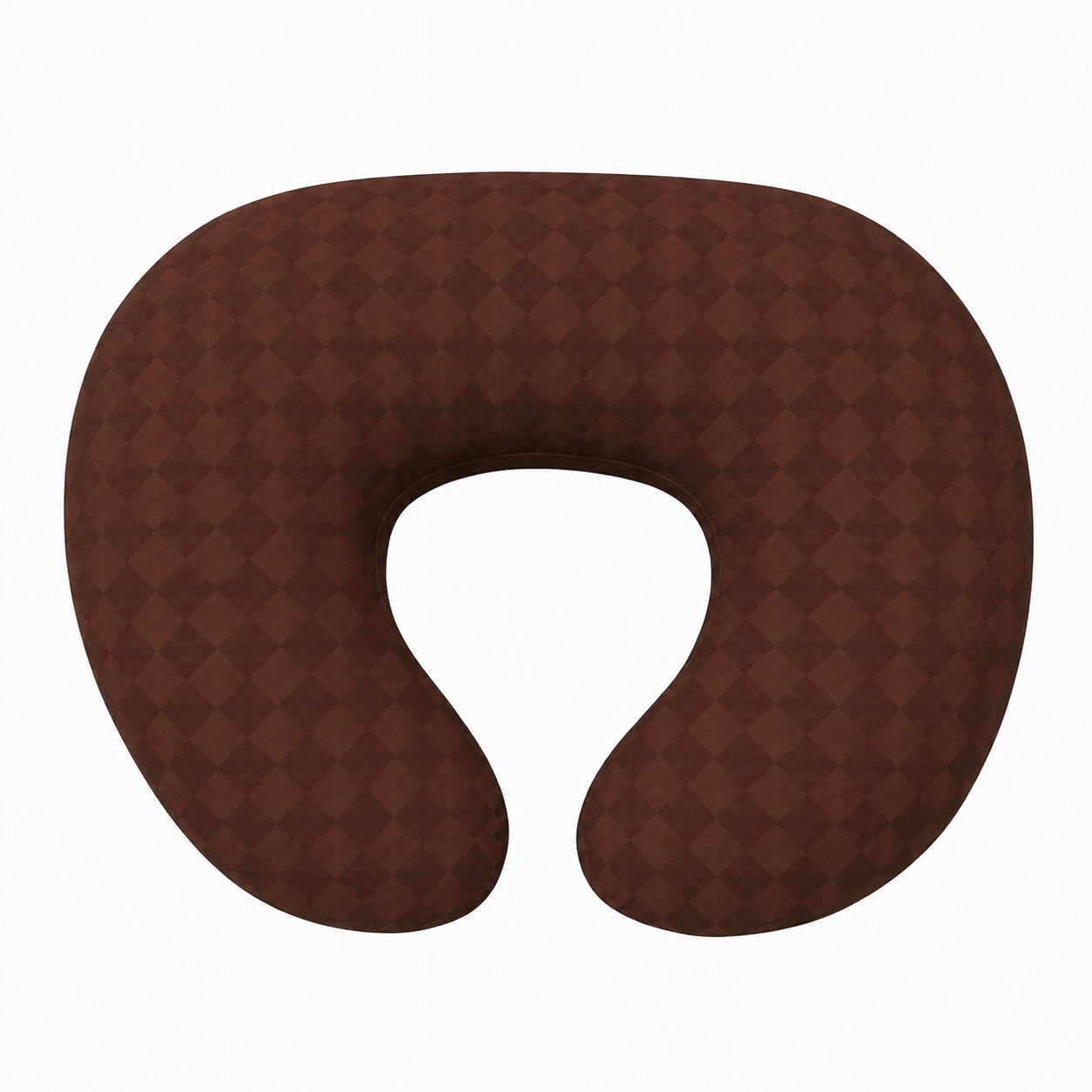 Brown Diamond Ruffle Nursing Pillow Cover - No Ruffle