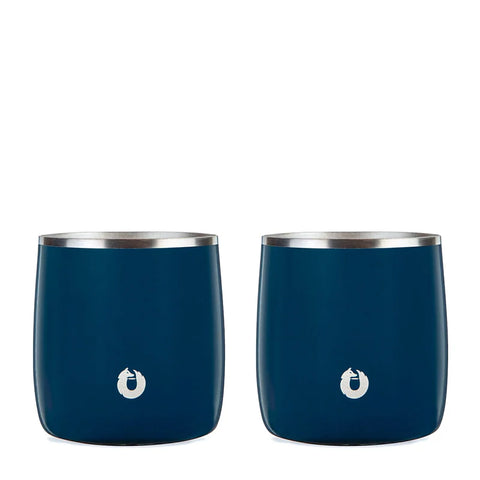Stainless Steel Rocks Glass, Set of 2 - Navy in Navy - Drinkware photo