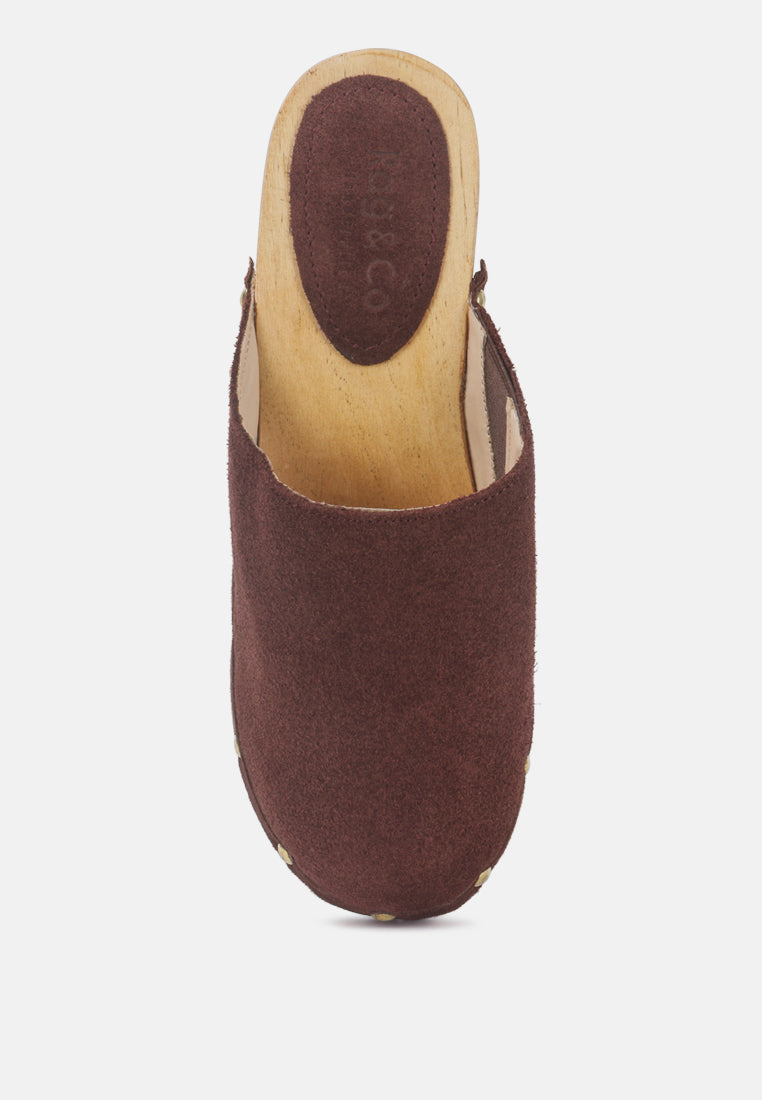 Cedrus Fine Suede Studded Clogs Mules in - Clogs photo