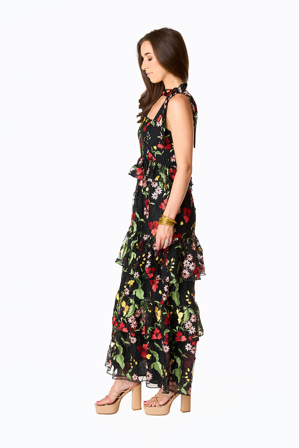 Edie Tie-Shoulder Maxi Dress - Lost In It in - Apparel & Accessories > Clothing > Dresses > Long Dresses photo