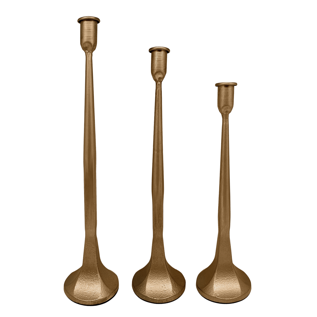 Gold Cast Iron Taper Candle Holders in - taper holder photo