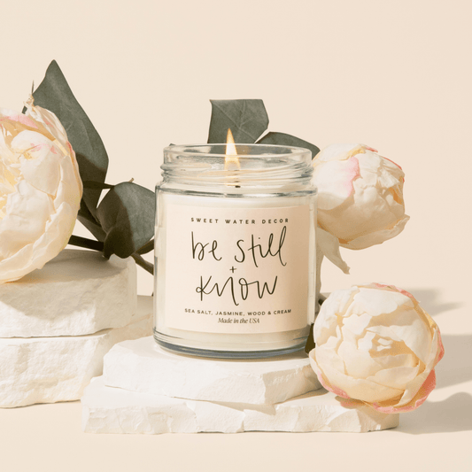 Be Still and Know Soy Candle - Clear Jar - 9 oz (Spa Day) in - Candles photo