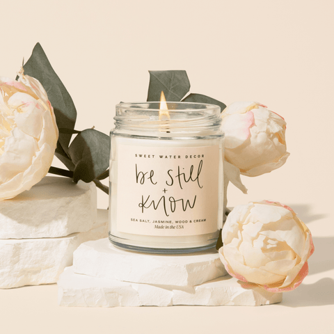 Be Still and Know Soy Candle - Clear Jar - 9 oz (Spa Day) in - Candles photo
