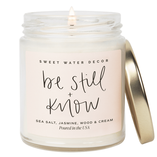Be Still and Know Soy Candle - Clear Jar - 9 oz (Spa Day) in - Candles photo