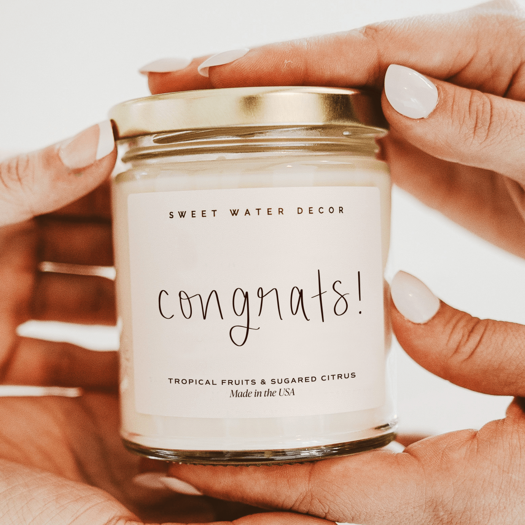 Congrats! Soy Candle - Clear Jar - 9 oz (Island AIr) in - Candles photo