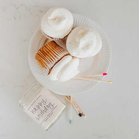 Happy Birthday Soy Candle - Clear Jar - 9 oz in - Candles photo