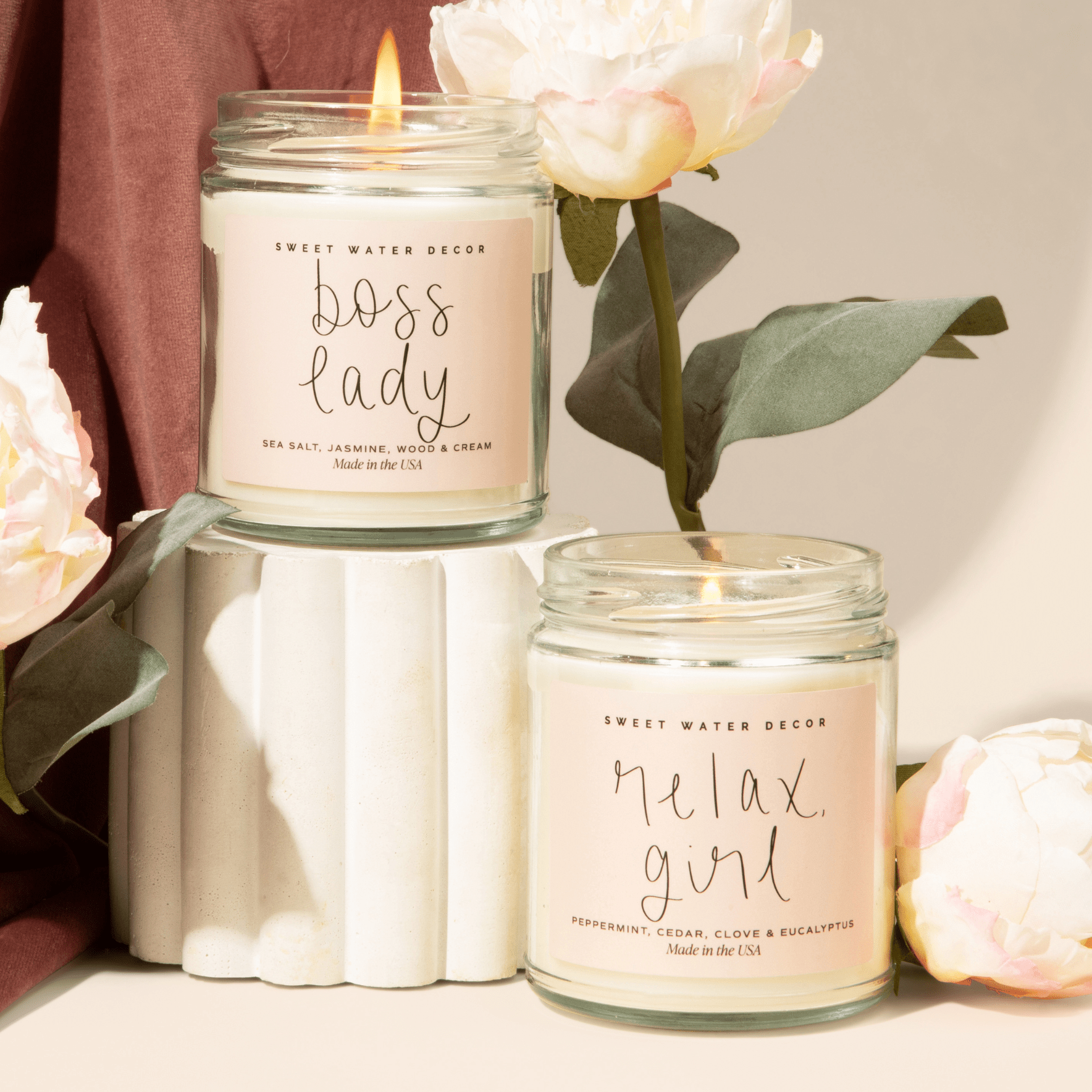 Relax, Girl Soy Candle - Clear Jar - 9 oz (Relaxation) in - Candles photo