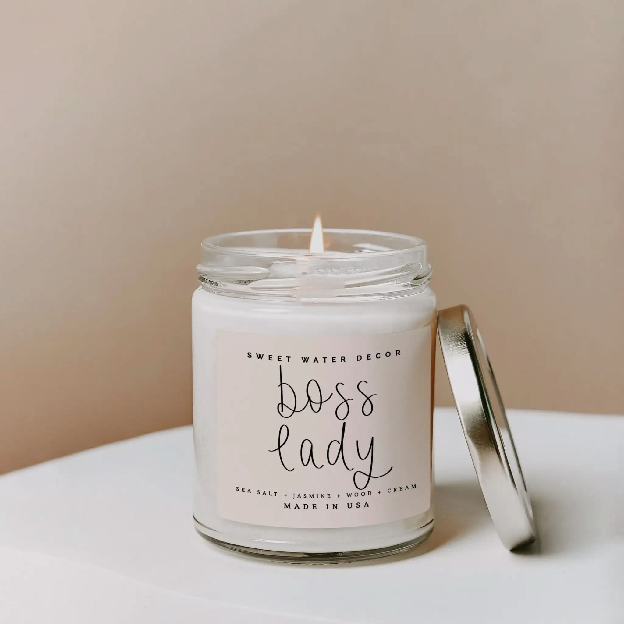 Boss Lady Soy Candle - Clear Jar - 9 oz (Spa Day)