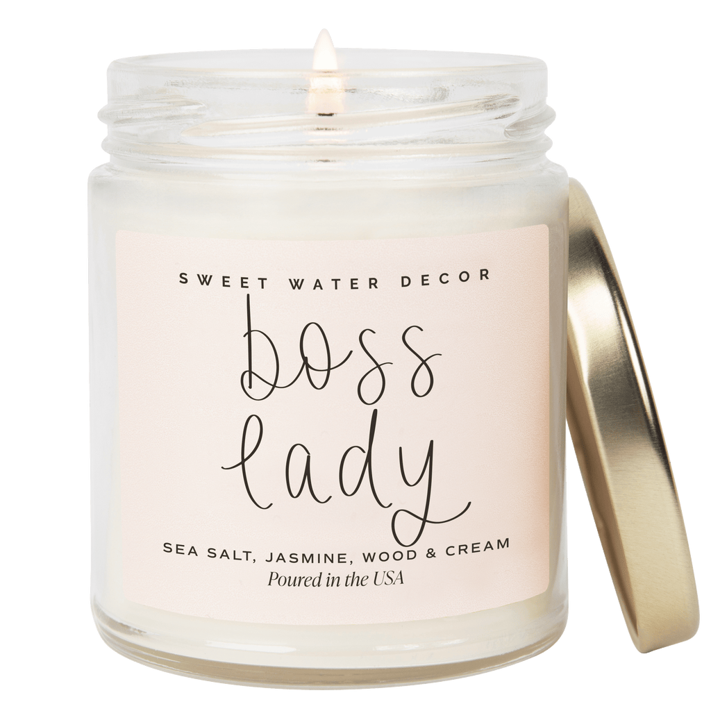 Boss Lady Soy Candle - Clear Jar - 9 oz (Spa Day) in - Candles photo