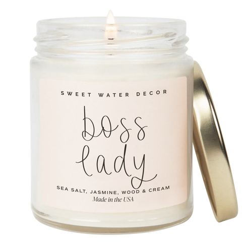 Boss Lady Soy Candle - Clear Jar - 9 oz (Spa Day)