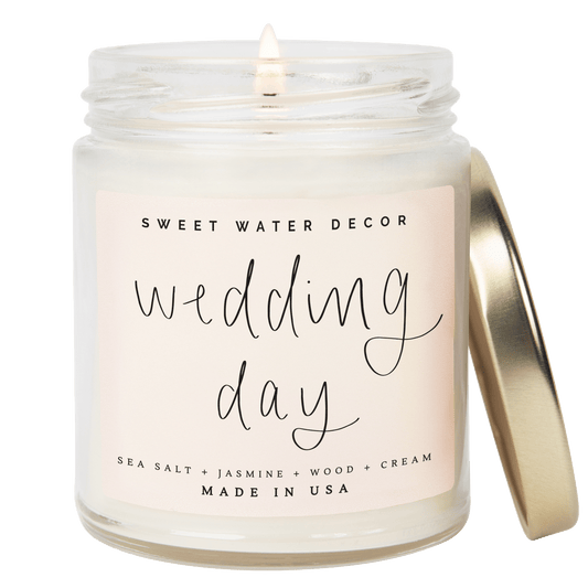 Wedding Day Soy Candle - Clear Jar - 9 oz (Spa Day) in - Candles photo