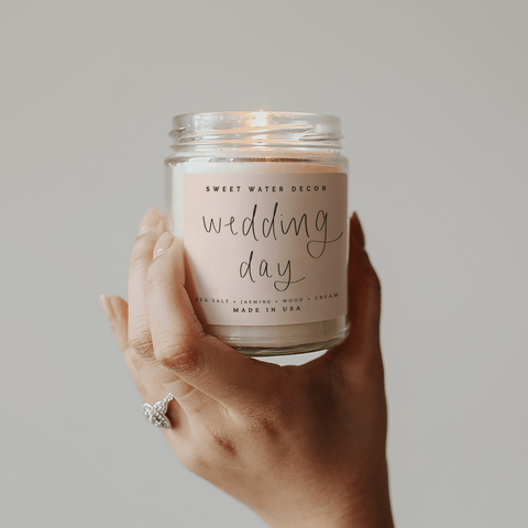 Wedding Day Soy Candle - Clear Jar - 9 oz (Spa Day) in - Candles photo