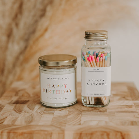 Multicolor Rainbow Safety Matches - 60 Count, 3.75" - SwagglyLife Home & Fashion