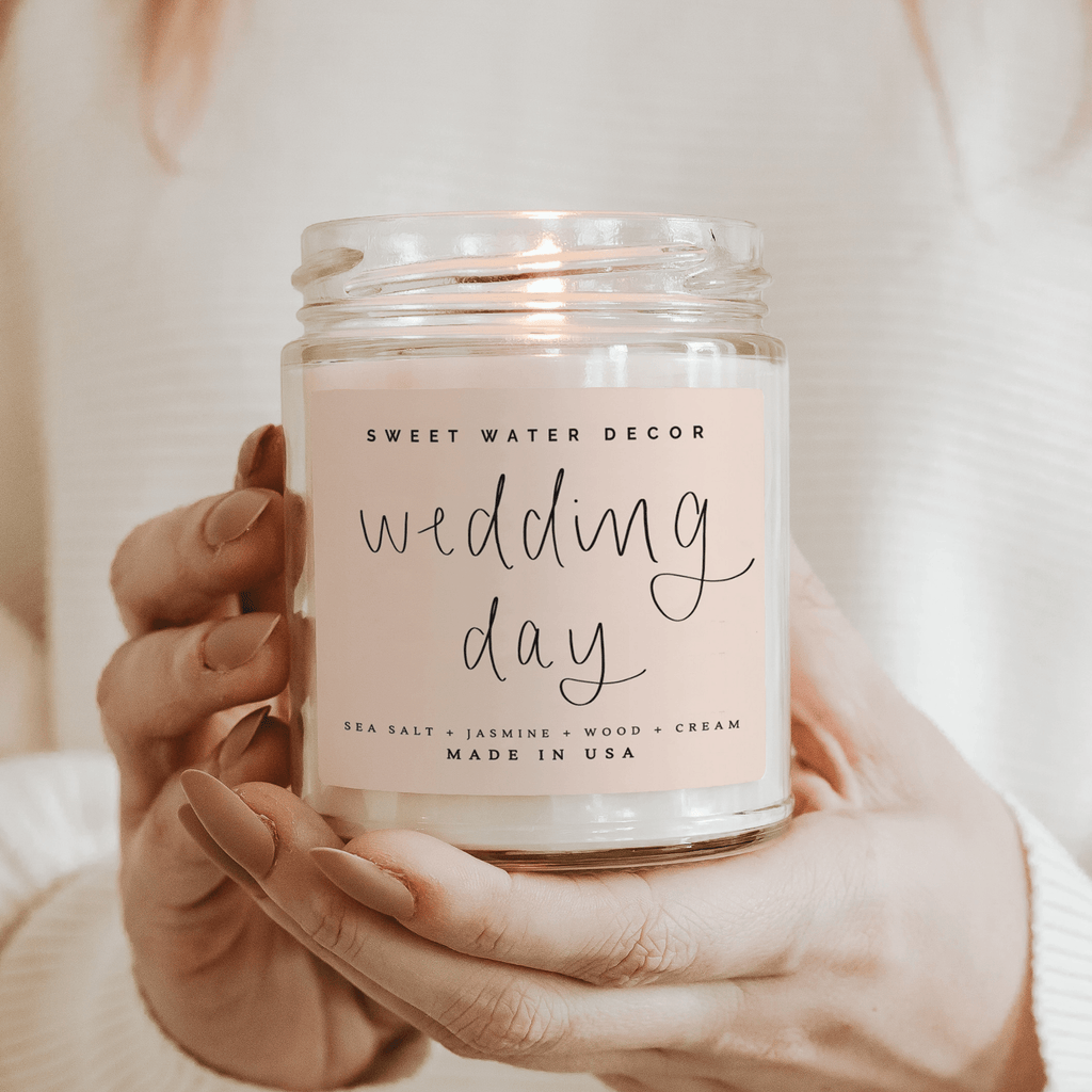 Wedding Day Soy Candle - Clear Jar - 9 oz (Spa Day) in - Candles photo