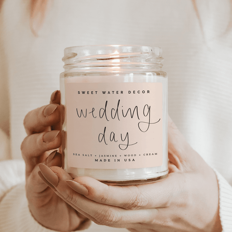 Wedding Day Soy Candle - Clear Jar - 9 oz (Spa Day) in - Candles photo