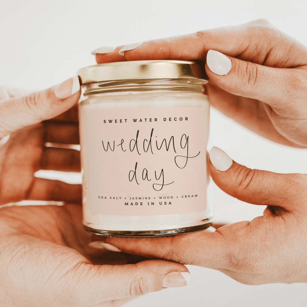Wedding Day Soy Candle - Clear Jar - 9 oz (Spa Day) in - Candles photo