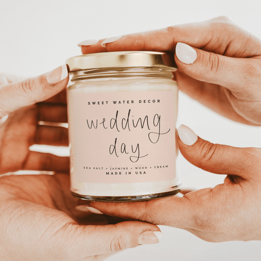 Wedding Day Soy Candle - Clear Jar - 9 oz (Spa Day) in - Candles photo