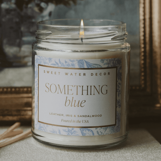 Sweet Water Decor Something Blue Soy Candle - Clear Jar - 9 oz in - Candles photo