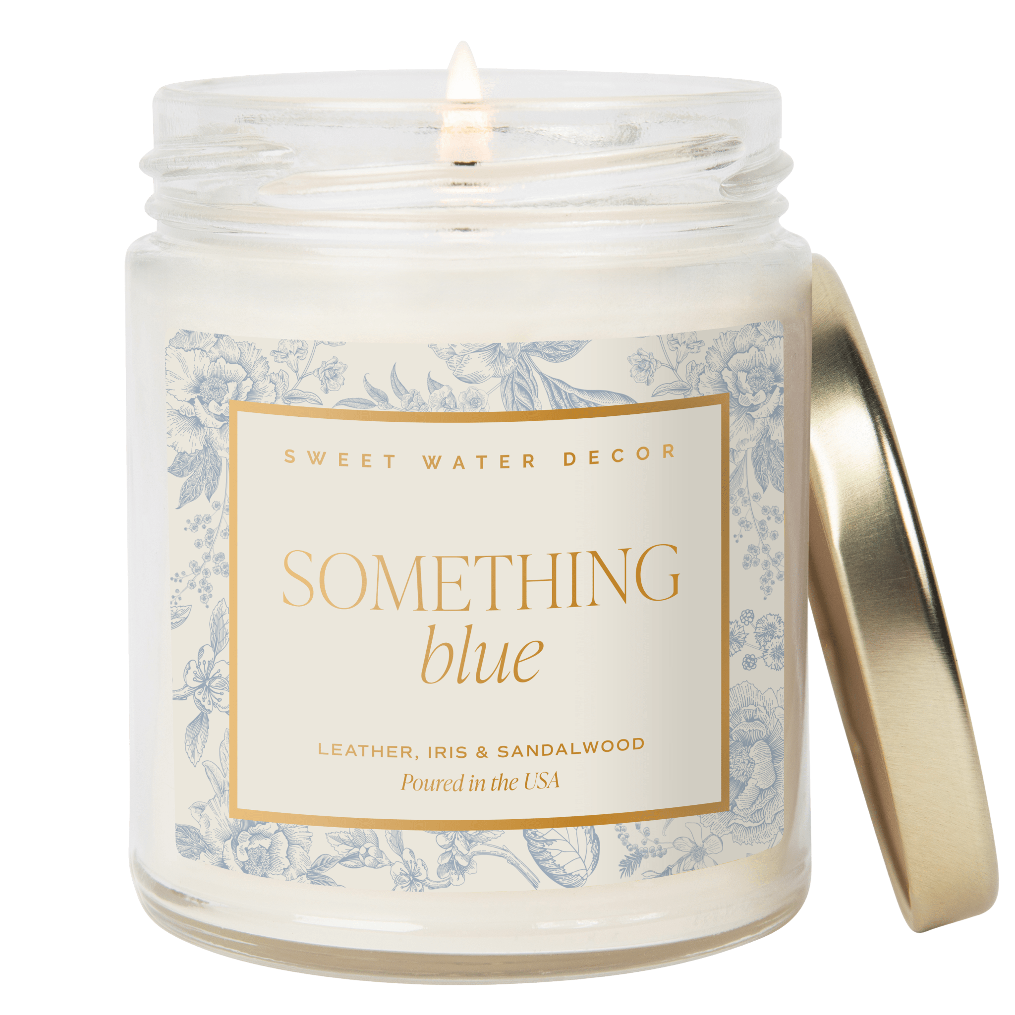 Sweet Water Decor Something Blue Soy Candle - Clear Jar - 9 oz in - Candles photo