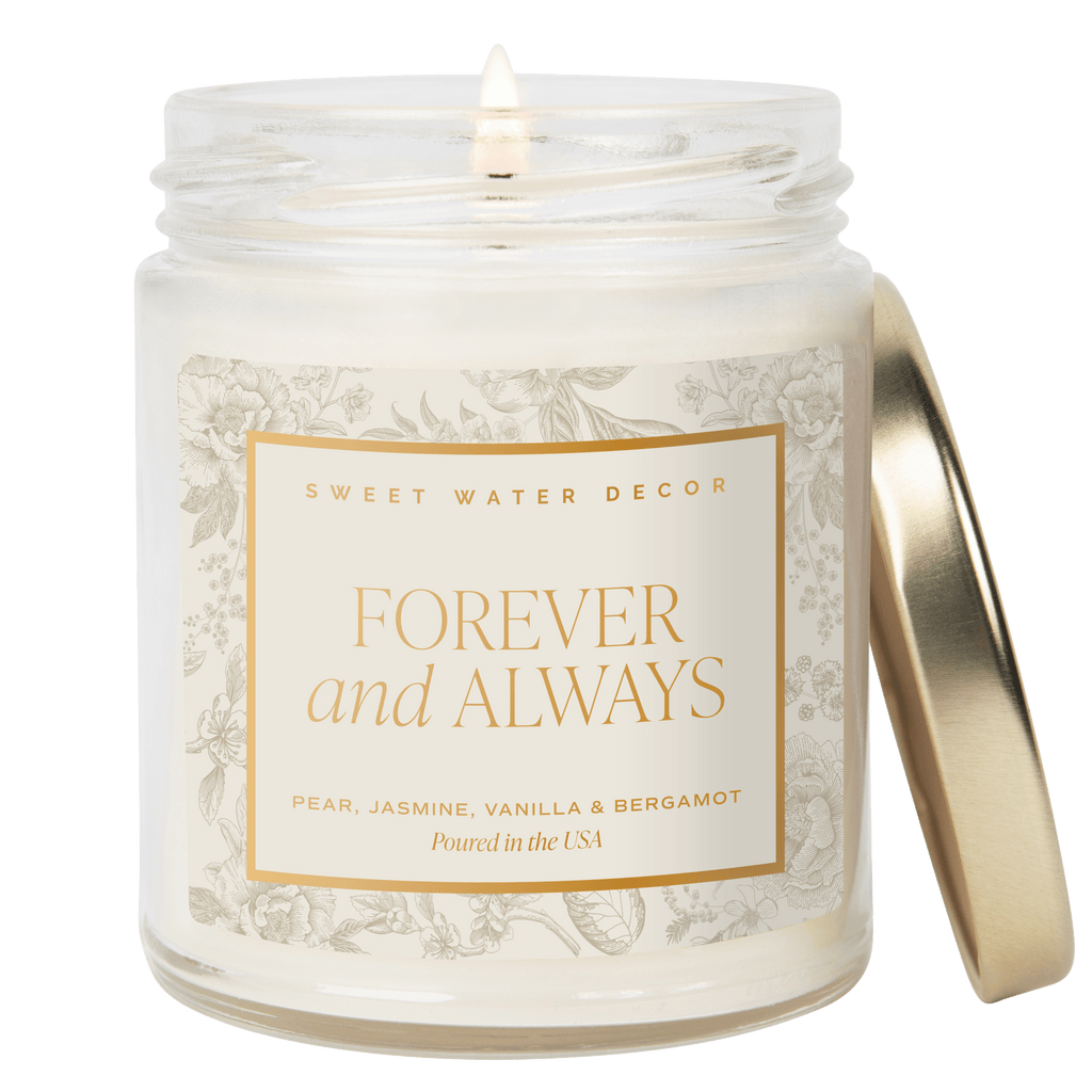 Forever and Always Soy Candle - Clear Jar - 9 oz in - Candles photo