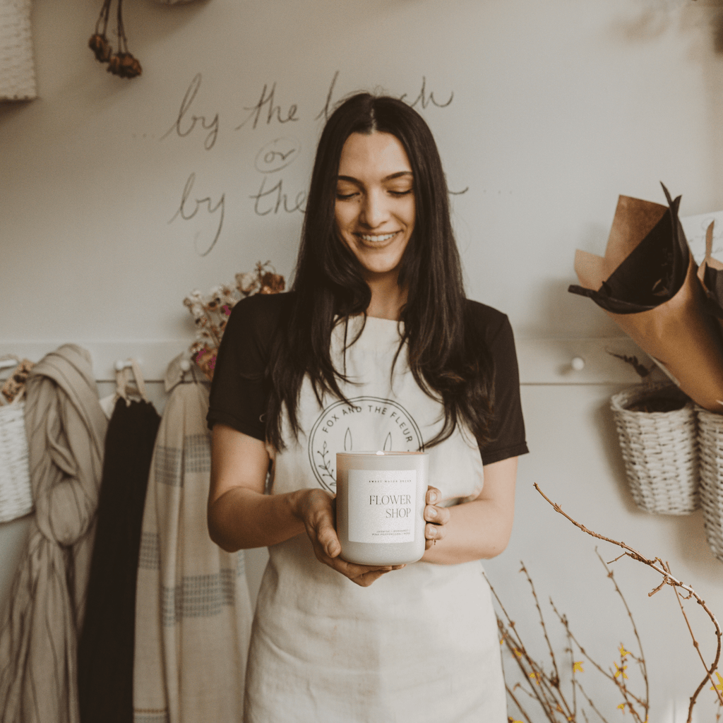 Flower Shop Soy Candle - Tan Matte Jar - 15 oz in - Candles photo
