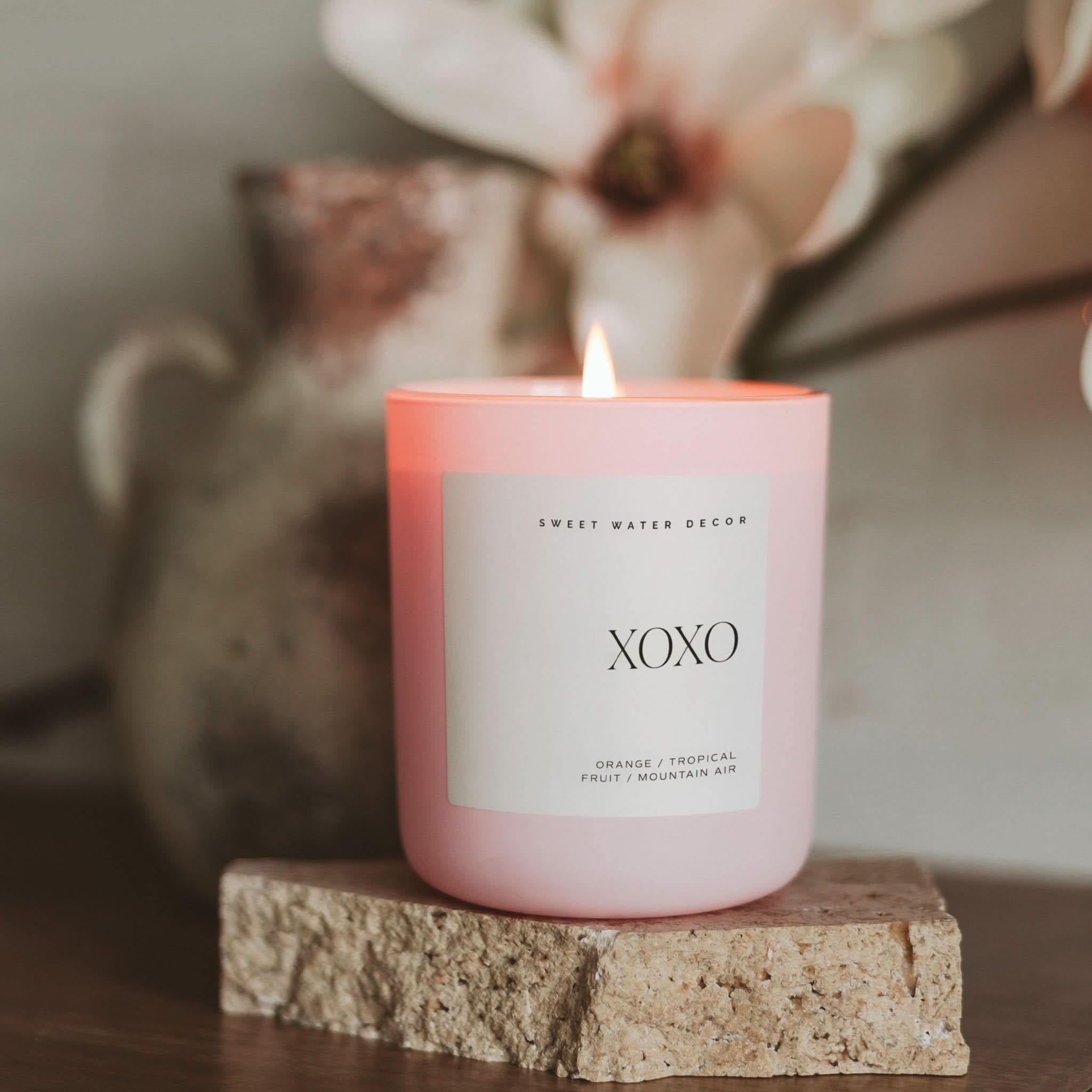 XOXO Soy Candle - Pink Matte Jar - 15 oz (Island Air) in - Candles photo