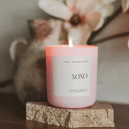 XOXO Soy Candle - Pink Matte Jar - 15 oz (Island Air) in - Candles photo