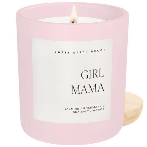 Girl Mama Soy Candle - Pink Matte Jar - 15 oz in - Candles photo