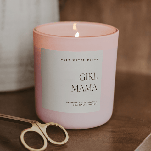 Girl Mama Soy Candle - Pink Matte Jar - 15 oz in - Candles photo