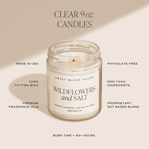 Fall Leaves Soy Candle - Clear Jar - 9 oz