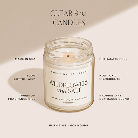 Flower Shop Soy Candle - Clear Jar - 9 oz in - Candles photo