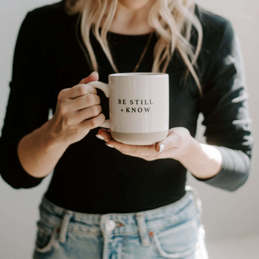 Be Still and Know 14oz. Stoneware Coffee Mug -