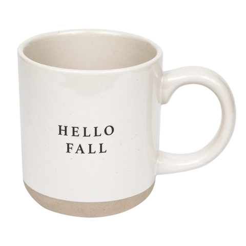 Hello Fall 14oz. Stoneware Coffee Mug - SwagglyLife Home & Fashion