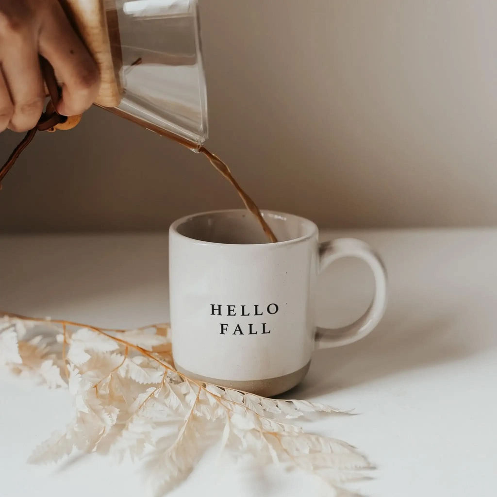 Hello Fall 14oz. Stoneware Coffee Mug - SwagglyLife Home & Fashion