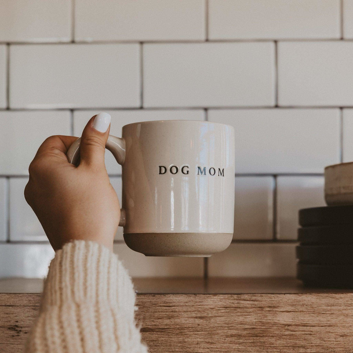 Dog Mom 14oz. Stoneware Coffee Mug - SwagglyLife Home & Fashion