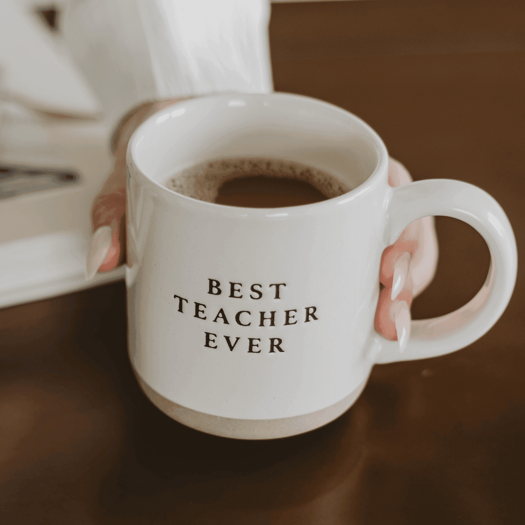 Best Teacher Ever 14oz. Stoneware Coffee Mug - SwagglyLife Home & Fashion