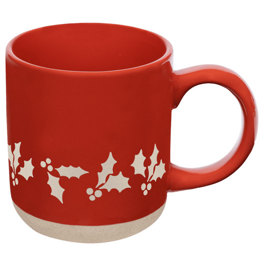 Holly 14oz. Red Stoneware Coffee Mug in - Coffee Mugs photo