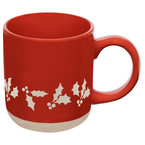 Holly 14oz. Red Stoneware Coffee Mug - SwagglyLife Home & Fashion