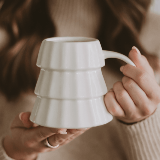 Cream Tree 17oz. Figural Coffee Mug in - Coffee Mugs photo