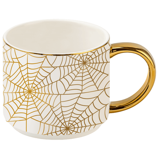 Spiderwebs 14 oz Gold Handle Coffee Mug -