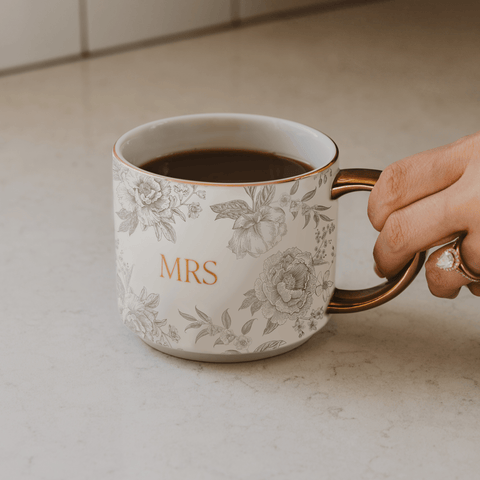 Mrs 14oz. Gold Handle Coffee Mug - SwagglyLife Home & Fashion