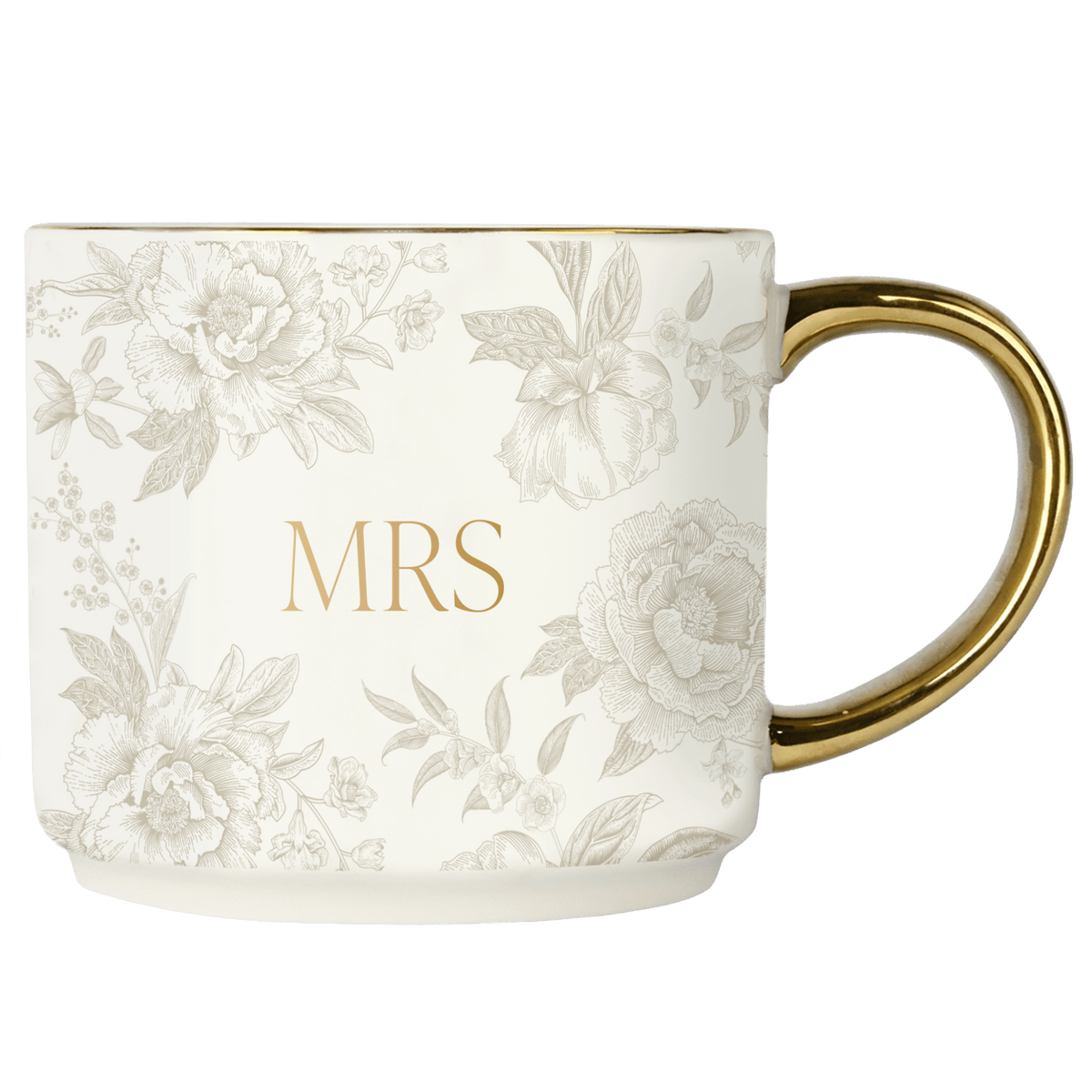 Mrs 14oz. Gold Handle Coffee Mug - SwagglyLife Home & Fashion