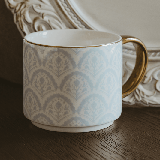 Blue Fan Quilt 14oz. Coffee Mug in - Coffee Mugs photo